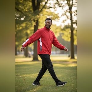 EUC AUGUSTA SPORTSWEAR‎ Sz. 2XL Red Lined Pullover Windbreaker